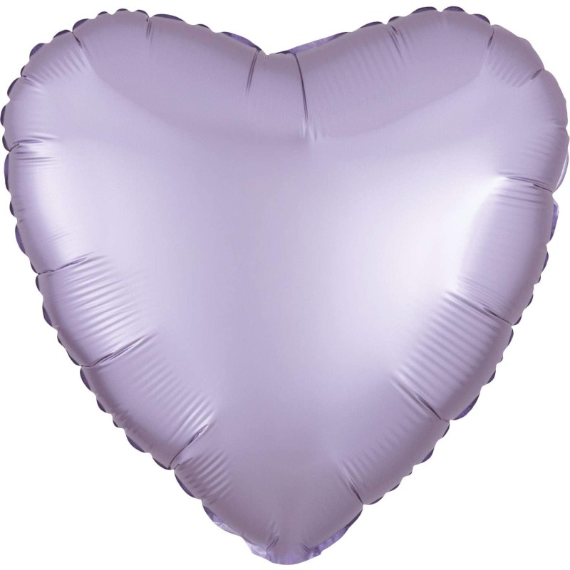 Pallone foil 17" - 42 cm cuore SATINATO Lilla pastello 1 pz, 7A3990501
