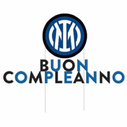 Bigiemme - Cake Topper Torta Buon Compleanno INTER, Decorazione Torte