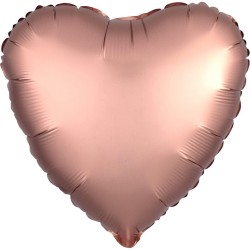 Pallone foil 17&quot; - 42 cm cuore SATINATO Rame 1 pz, 7A3682501