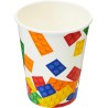 Creative Convertting - Bicchieri di carta per festa, tema: blocchi di costruzione, 266 ml, pezzi 8