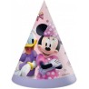 Cappellini Cono Party Disney Minnie Junior in Carta FSC, 6 Pezzi, Colorato, 23, 93943