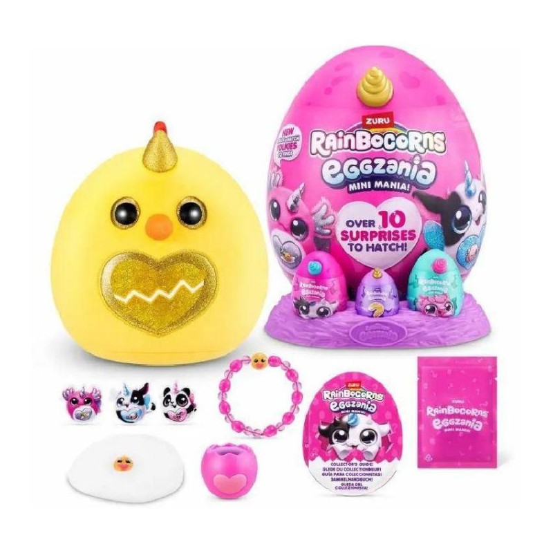 Rainbocorns Eggzania Frozencorn – Uovo Sorpresa Con Peluche Da Collezione E 10 Accessori Per Bambine