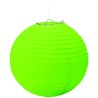 PartyCube - Set 3 decorazioni lanterna tonda carta (Ã˜ 25 cm), Verde, 34043