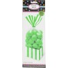 Amscan - SAcchetto Strisce Verde per Caramelle, Party Bag Stripes Kiwi