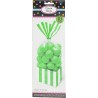 Amscan - SAcchetto Strisce Verde per Caramelle, Party Bag Stripes Kiwi