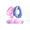 Folat - Pallone Mylar Alluminio Numero 6 Rosa Metallizzato Opaco 86 cm, 5FL65906