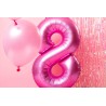 Folat - Pallone Mylar Alluminio Numero 6 Rosa Metallizzato Opaco 86 cm, 5FL65906
