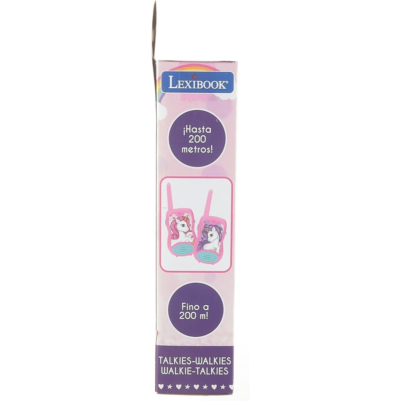 Lexibook - Unicorno Walkie-talkie Clip da cintura Batteria, Rosa, TW12UNI