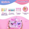 Martinelia - Valigetta per trucchi per bambini con faccia di unicorno e glitter rosa, collezione Little Unicorn - Custodia grand