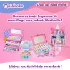 Martinelia - Valigetta per trucchi per bambini con faccia di unicorno e glitter rosa, collezione Little Unicorn - Custodia grand