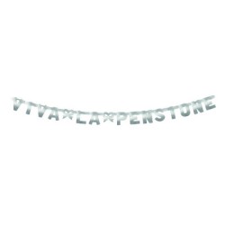 Festone Viva La Pensione 240x15 Cm Metallizzato XL, Colore Argento, 1pz, 5IT29058