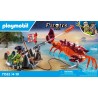 Playmobil - Pirates 71532 Pirata e Mostro Marino, Epica Battaglia Marina, Incluso Cannone, Proiettile Gancio Rampino e sciabola,