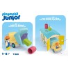 Playmobil - Junior 71686 Camion con cassone, inclusi cassone ribaltabile mobile e garage, giocattolo sostenibile realizzato in p