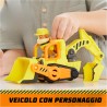 Spin Master - Rubble &amp; Crew, Veicolo da lavoro di Rubble, Bulldozer giocattolo con parti mobili e personaggio da collezione,