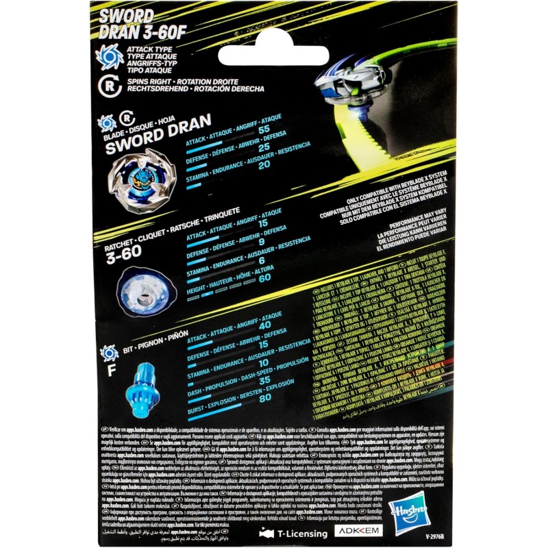 Beyblade X Sword Dran 3-60F Ataque com Lançador Hasbro - Desempenho e