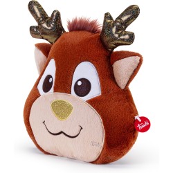 Trudi - Cuscino Renna Xmas cuscini di peluche da arredo decorativi animali, regalo di compleanno | 38x33x7cm taglia M | Pillows 
