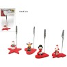 Ferma Bigliettini con Soggetti Natalizi, modelli assortiti, 1 pezzo