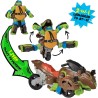 Giochi Preziosi - Turtles - Veicolo Leonardo Tartarughe Ninja Caos Mutante, Moto Trasformabile In Action Figure Leonardo 15 Cm, 