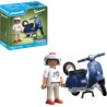 PLAYMOBIL - Cars 71622 1969 Vespa 150 Sprint Veloce, blu, modello fedele per collezionisti e appassionati, comprende accessori v