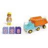 Playmobil - Junior 71685 Camion del cantiere, inclusi operaio edile e tre pietre impilabili, giocattolo sostenibile realizzato i
