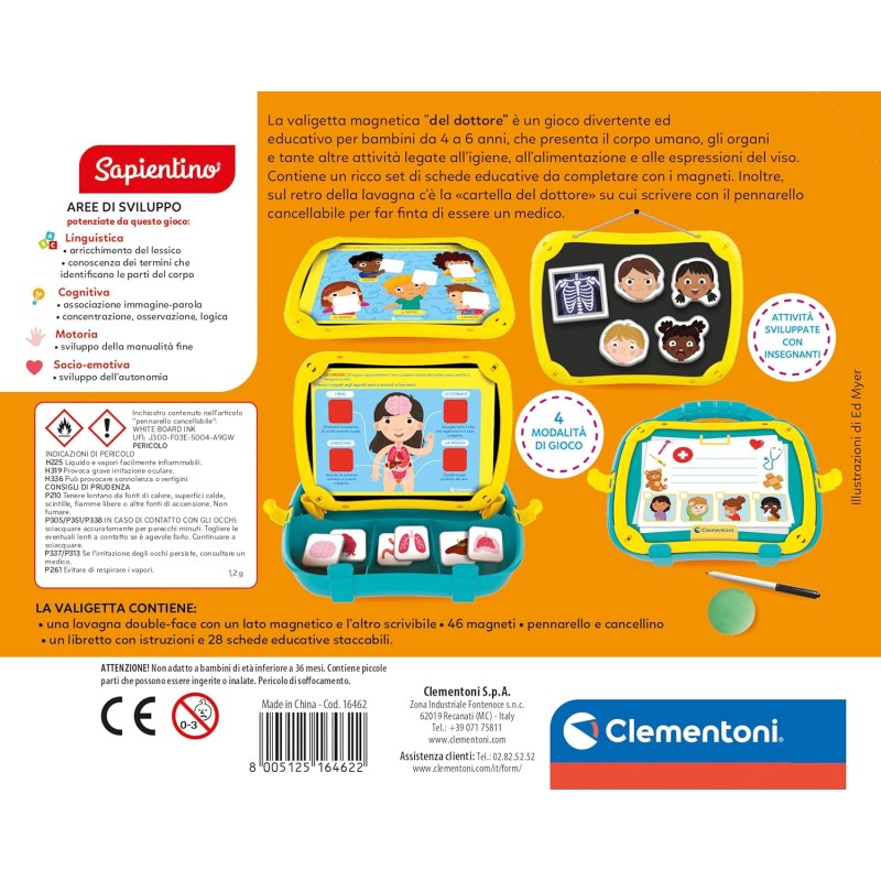 Clementoni - Sapientino-Eco Ecology Games, Educational 4 Years, Game Collection-100% Recycled Materials-Play for Future-Made in Italy, Multicolor