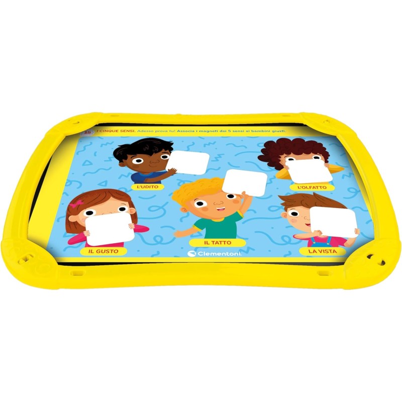 Clementoni Sapientino 16462 Docteur Case – 4 ans d'apprentissage de nouveaux mots, jeu éducatif, tableau magnétique et cartes, développement du langage de la petite enfance, multicolore