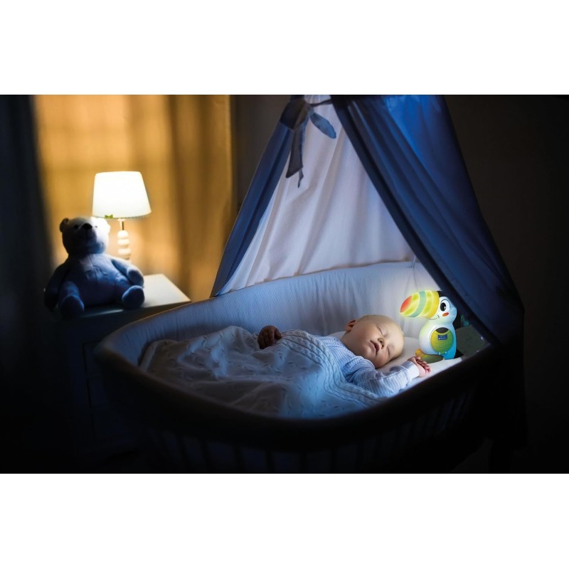 Clementoni Baby – Giuliano Il Tucano – Centre D'activités – 12 Mois+ – 2 Modes De Jeu – 7 Jetons Fruits – Langue Italienne