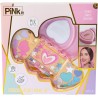 Nice Group - Pink It Double Heart Make Up, 1 Cofanetto di Trucchi a forma di Cuore con Ombretti, Lucidalabbra, Blush per Bambini