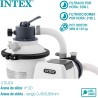 Intex 26642 Pompa a Sabbia, Flusso d Acqua 3.500 l/h, Flusso di Sistema 2.000 l/h