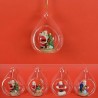 Ampolla Vetro con Babbo Natale cm.5,5 assortiti in 4 soggetti, 1 pezzo