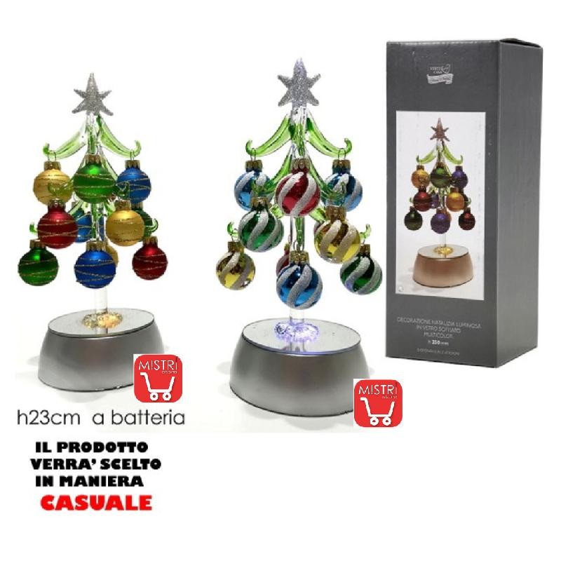 General Trade - Albero Decorazione Natalizia con 12 Palle Luminose in Vetro Soffiato h 23 cm General Trade - Albero Decorazione Natalizia con 12 Palle Luminose in Vetro Soffiato h 23 cm