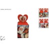 SCATOLA REGALO CON FIOCCO BABBO NATALE, 4 ASSORTIMENTI