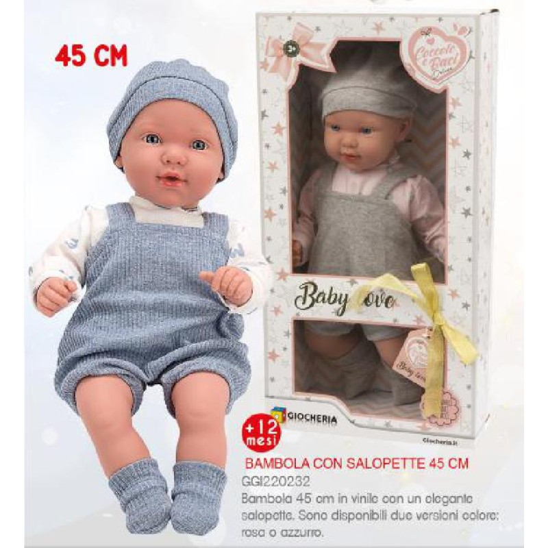 Coccole e Baci - Bambola 45 cm. - 2 colori in assortimento (rosa/azzurro) - GGI220232 Coccole e Baci - Bambola 45 cm. - 2 colori in assortimento (rosa/azzurro) - GGI220232