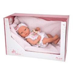 Arias - Bambola Reborn 38 cm Rosa con Fiocco e Coperta - POS220056