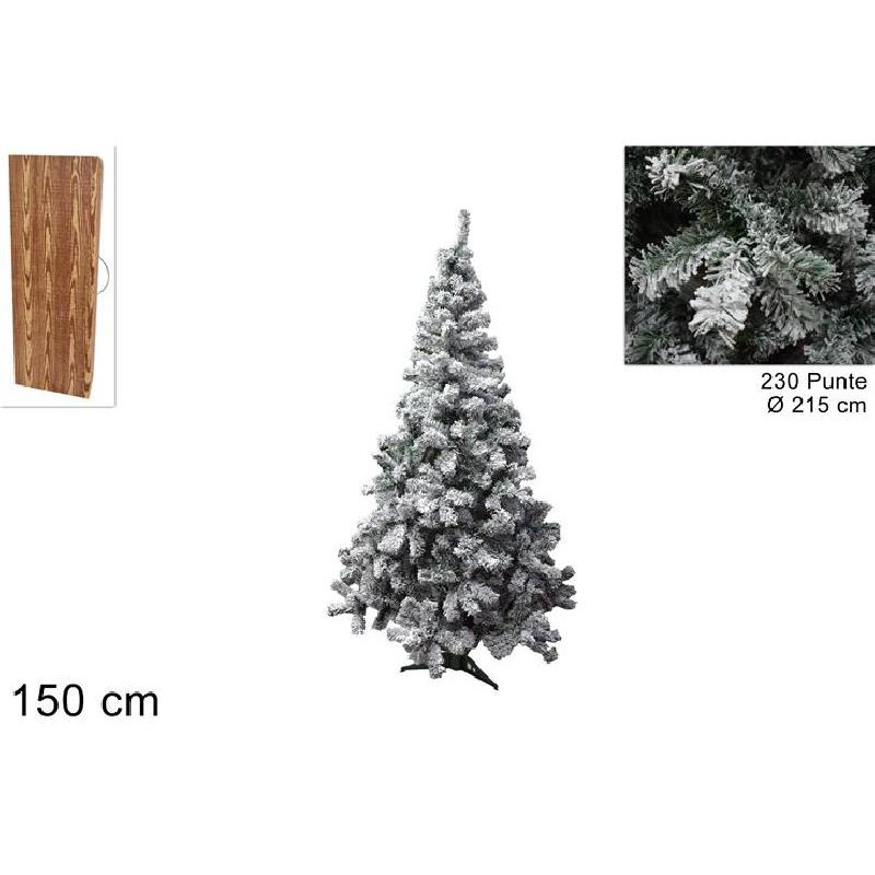 ALBERO DI NATALE SNOW ECO 150 CM, 230 PUNTE
