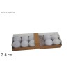 BOX PALLE Ø 6 CM 12 PZ IN 6 ASSORTIMENTI COLORE BIANCO