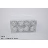 BOX PALLE Ø 8 CM 8 PZ GLITTERATE SILVER CON GHIACCIO