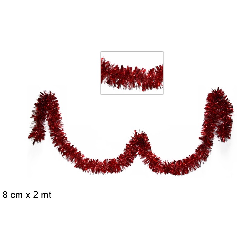 FILO ADDOBBO ROSSO 8CM X 2MT