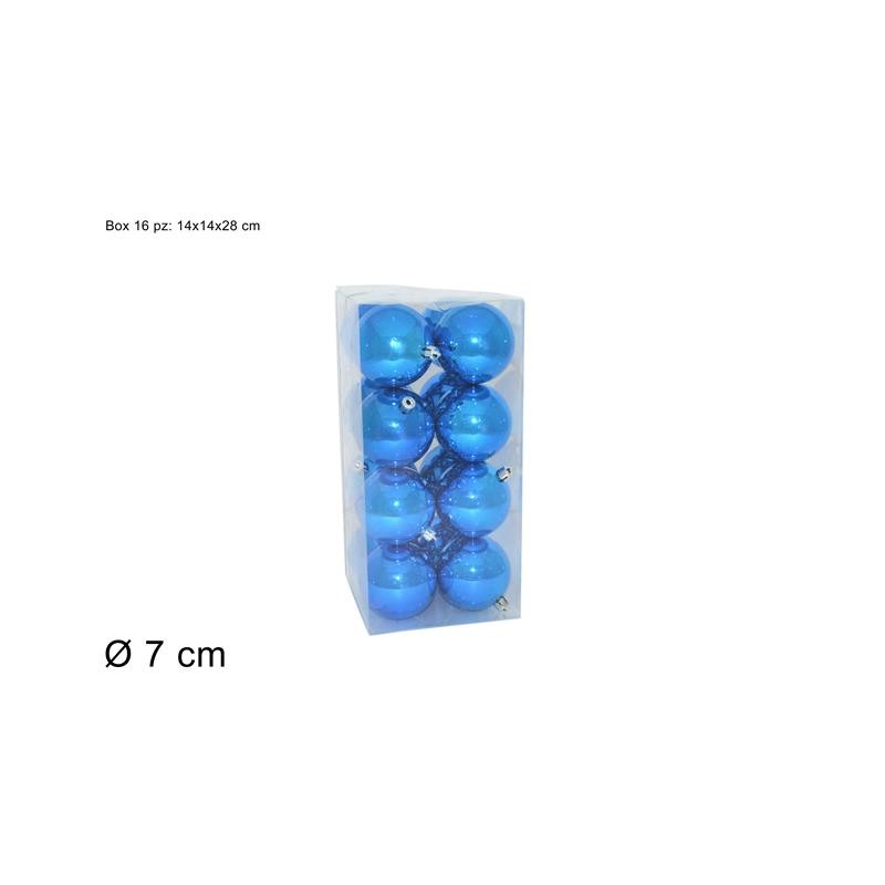 BOX 16 PALLE 7 CM LUCIDE BLU