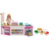 Barbie - Cucina da Sogno con Bambola, 5 Aree di Gioco, Pasta Modellabile, Luci e Suoni