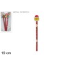 Matita con Gomma Natalizia 19 cm - Set 3 pezzi in blister