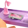 Mattel - Barbie Playset Camera da Letto, Bambola Brunette con Letto, Scrivania e Accessori, FXG52