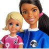 Barbie- Playset ​Allenatrice di Calcio con 2 Bambole e Accessori, GJM71