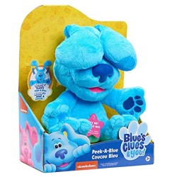 Giochi Preziosi - Blue s Clues & You - Peluche Blue Gioco del Cucù, con suoni, premigli il pancino e solleverà le orecchie, BLU0