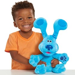 Giochi Preziosi - Blue s Clues & You - Peluche Blue Gioco del Cucù, con suoni, premigli il pancino e solleverà le orecchie, BLU0