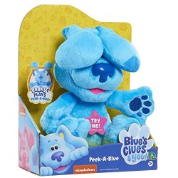 Giochi Preziosi - Blue s Clues & You - Peluche Blue Gioco del Cucù, con suoni, premigli il pancino e solleverà le orecchie, BLU0