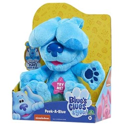 Giochi Preziosi - Blue s Clues & You - Peluche Blue Gioco del Cucù, con suoni, premigli il pancino e solleverà le orecchie, BLU0