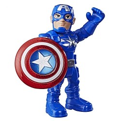 Hasbro - Playskool - Captain America con Accessorio Scudo (Marvel Super Hero Adventures, Action Figure 12.5 cm), E7927EU40