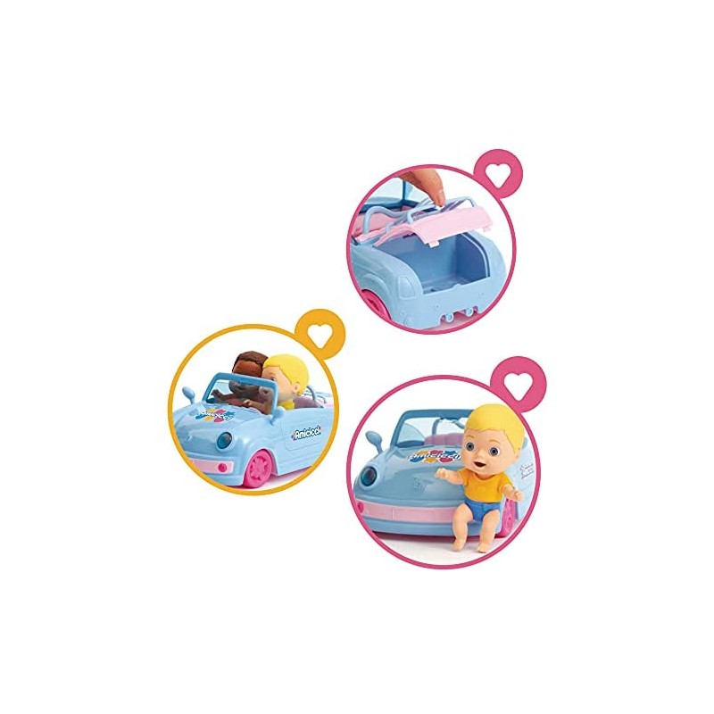 Cicciobello Amicycloques Auto Cabrio - Avec Mini Personnage - Pour Filles Dès 3 Ans - CC020000