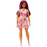 Mattel - Barbie Bambola Fashionistas con abito di maglia con stampa a cuore e tanti accessori, occhiali da sole e scarpe con la 